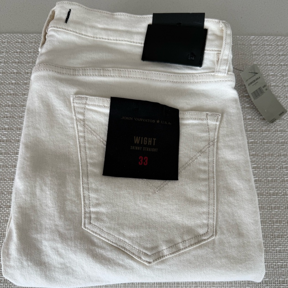 John Varvatos White Skinny Jeans